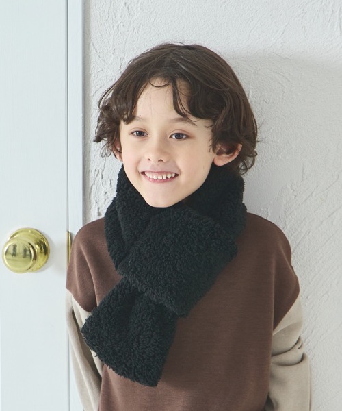 pairmanon（ペアマノン） マフラー ボア 異素材切り替え マフラー