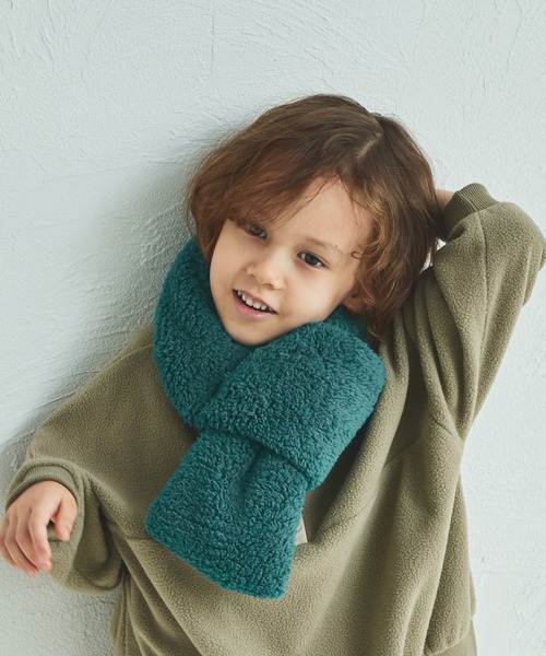 pairmanon（ペアマノン） マフラー ボア 異素材切り替え マフラー