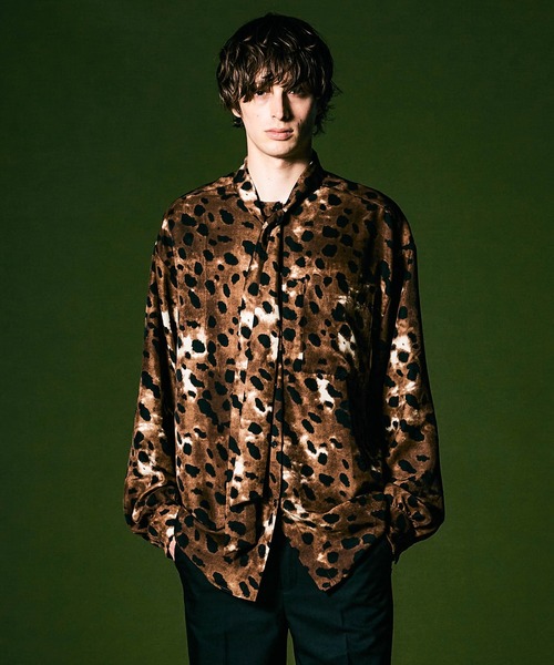 glamb シャツ Leopard Ribbon SH / レオパードリボンシャツ