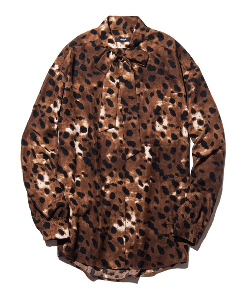 glamb（グラム） シャツ Leopard Ribbon SH / レオパードリボンシャツ