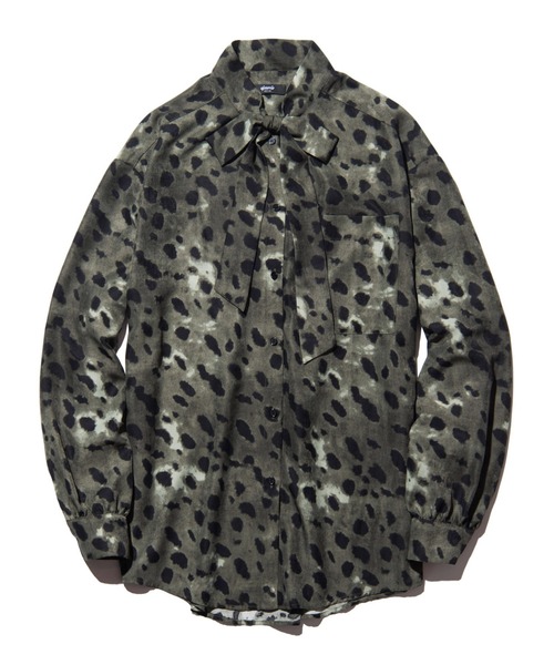 glamb（グラム） シャツ Leopard Ribbon SH / レオパードリボンシャツ