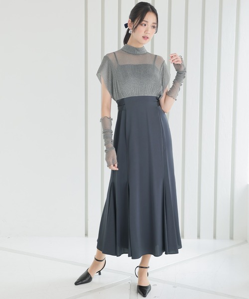nina 結婚式 お呼ばれ ノースリーブ パーティードレス nina 結婚式 お呼ばれ ノースリーブ パーティードレス