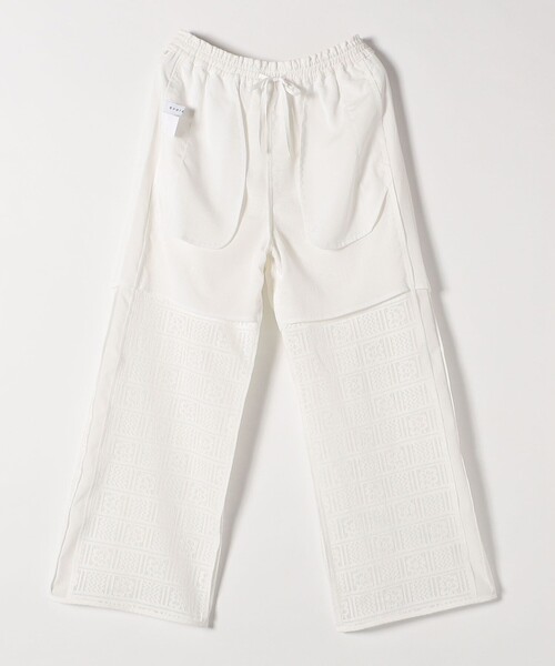 Ample ジオメトリックレースコットンオールインワン quaranciel パンツ quaranciel:「手洗い可能」ジオメトリック