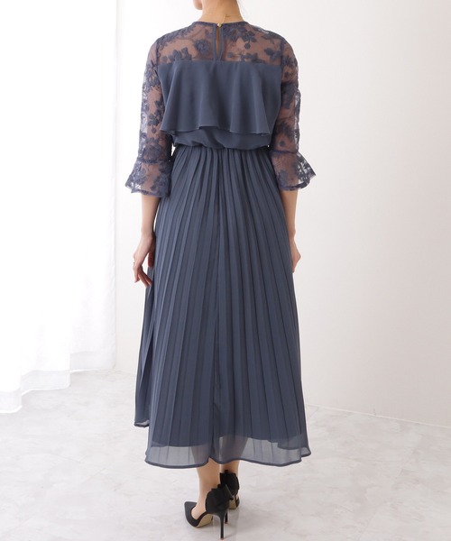 新品 リルフェテ ボタニカル ジャガード レースアップ ドレス ロングワンピース 新品 リルフェテ ボタニカル ジャガード レースアップ ドレス ロング