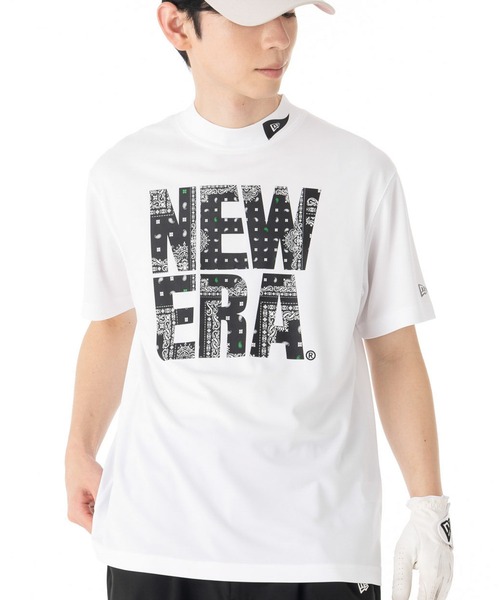 NEW ERA GOLF 半袖Tシャツ ホワイト NEW ERA（ニューエラ） tシャツ ゴルフ ミッドネック半袖Tシャツ