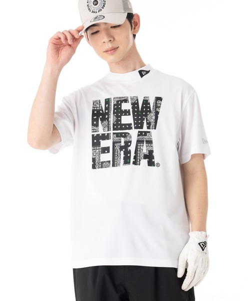 NEW ERA GOLF 半袖Tシャツ ホワイト NEW ERA（ニューエラ） tシャツ ゴルフ ミッドネック半袖Tシャツ