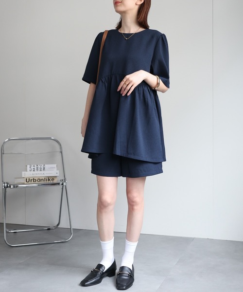 sakishimatokyo セットアップ ワッフル柄 ショートパンツ/セットアップ