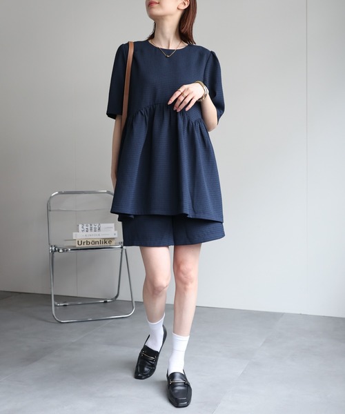 sakishimatokyo セットアップ ワッフル柄 ショートパンツ/セットアップ