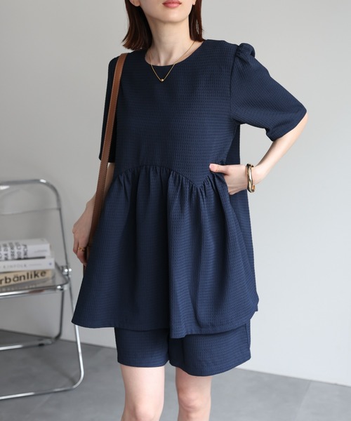 sakishimatokyo セットアップ ワッフル柄 ショートパンツ/セットアップ
