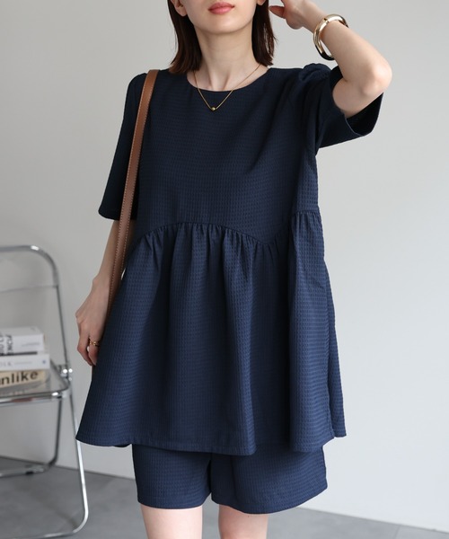 sakishimatokyo セットアップ ワッフル柄 ショートパンツ/セットアップ