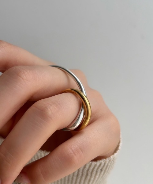 TEN. 指輪 リング SILVER925 18KGP デュオリング レディース メンズ