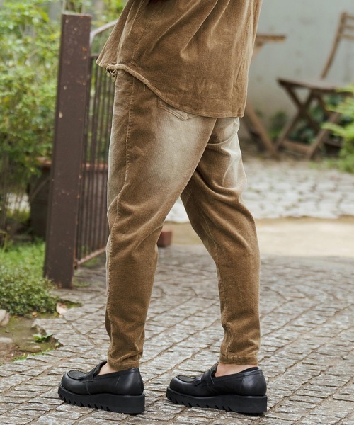 【カンビオ】2024年末新作　コーデュロイ　テーパードパンツ　ブラック　M 50%OFF【CAMBIO(カンビオ)】Vintage Like Stretch Corduroy Wide