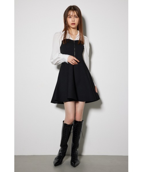 土日限定値下げ GRL シャツドッキングフレアワンピース[cu448] 完売品  