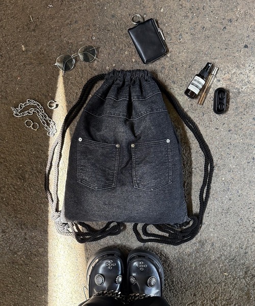 AMODEST バッグ　ナップサック　リュック　ブラック Amodest Bag (silver) | ファッション通販サイト NUGU