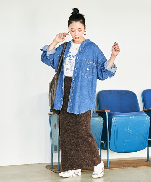 完売　Lee✖️フリークスストア　別注チュニックデニムシャツ 完売 Lee✖️フリークスストア 別注チュニックデニムシャツ