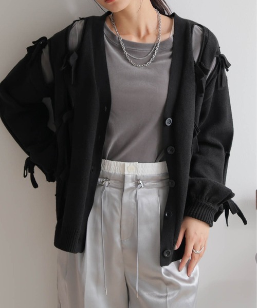 LADYMADE（レディメイド） カーディガン ホールリボンニット