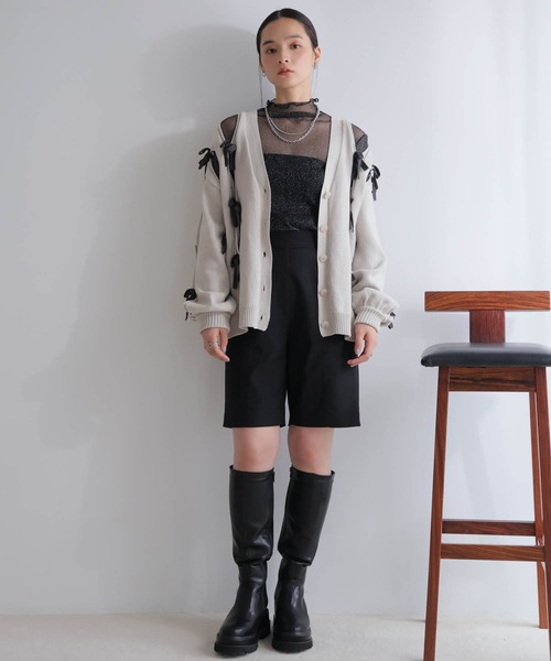 LADYMADE（レディメイド） カーディガン ホールリボンニット