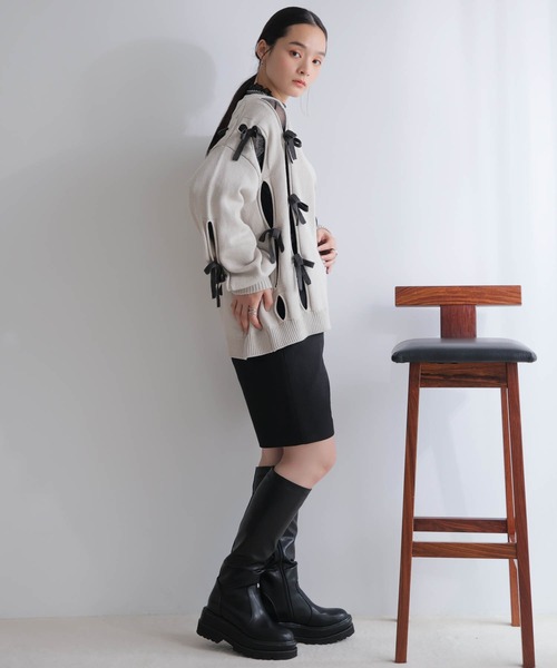 LADYMADE（レディメイド） カーディガン ホールリボンニット