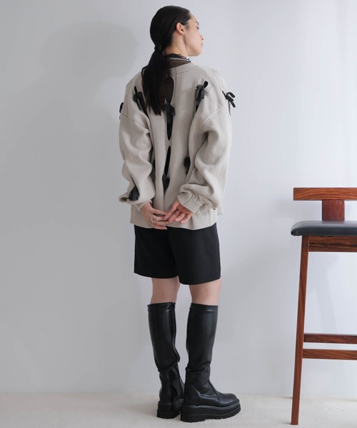 LADYMADE（レディメイド） カーディガン ホールリボンニット