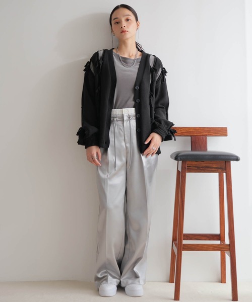 LADYMADE（レディメイド） カーディガン ホールリボンニット
