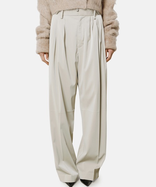 IRENENNE（アイレネ） パンツ シルキーライトレザートラウザー / Silky