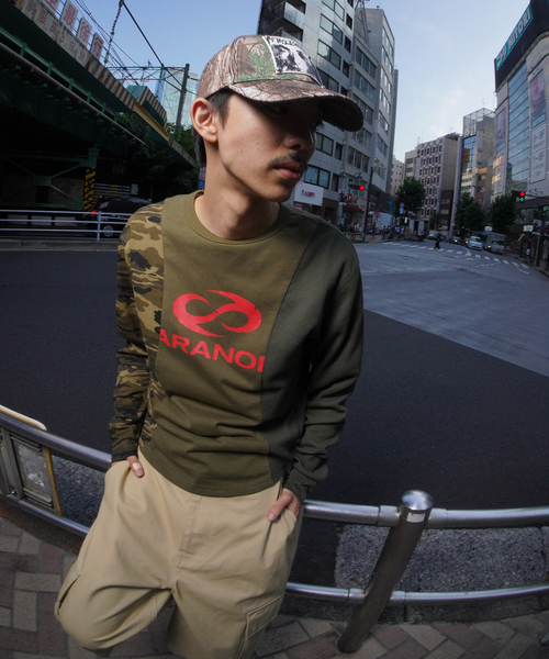【底値】paranoid パラノイド サーマル 長袖Tシャツ ロンT（黒） PARANOID / パラノイド】ドッキング ロング Tシャツ（Tシャツ