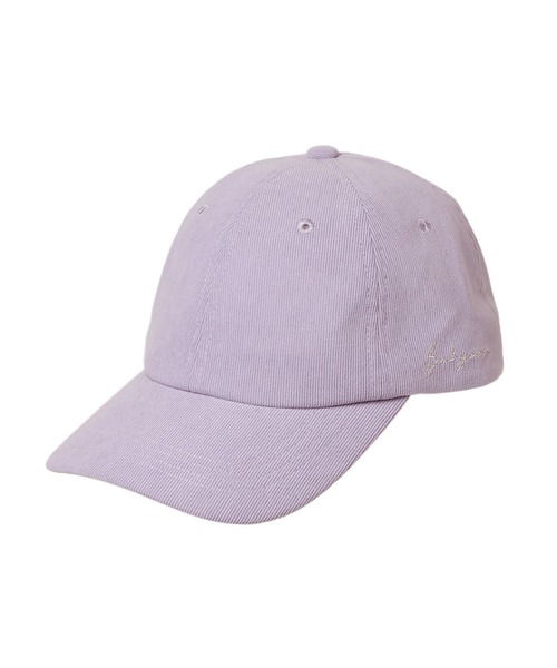 14+（イチヨンプラス） キャップ 帽子 細コーデュロイ筆記体刺繍