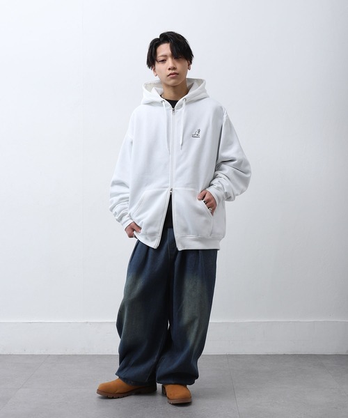 裏起毛ジップパーカー 男女兼用 メンズ/レディースOK Rimopuro コーヒーカップワンポイントデザイン rizr1 裏起毛ジップパーカー 男女兼用 メンズ/レディースOK Rimopuro