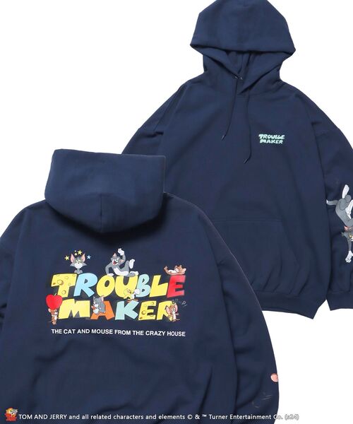 KITH トムとジェリー ブラックパーカー パーカー 「別注限定展開」「トムとジェリー（Tom and Jerry）」バック