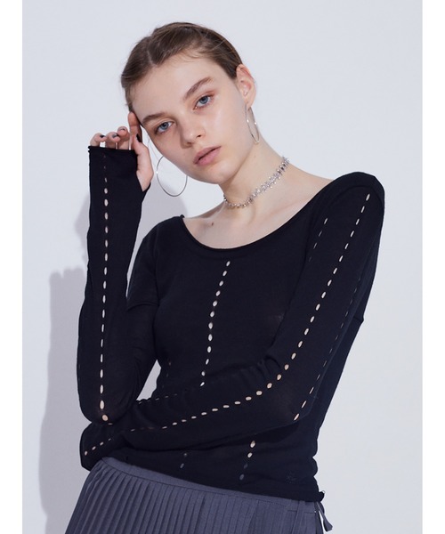 SORIN（ソリン） ニット セーター Sheer Wool Eyelet Top レディース