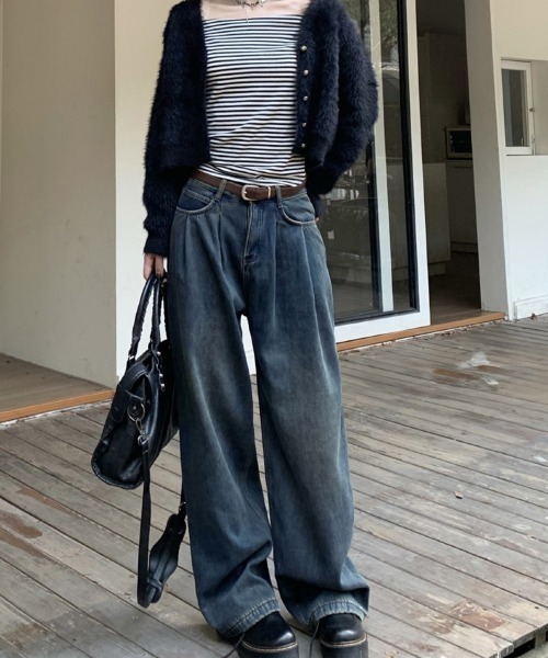 miniministore ジーンズ デニム デニムパンツ タックワイド