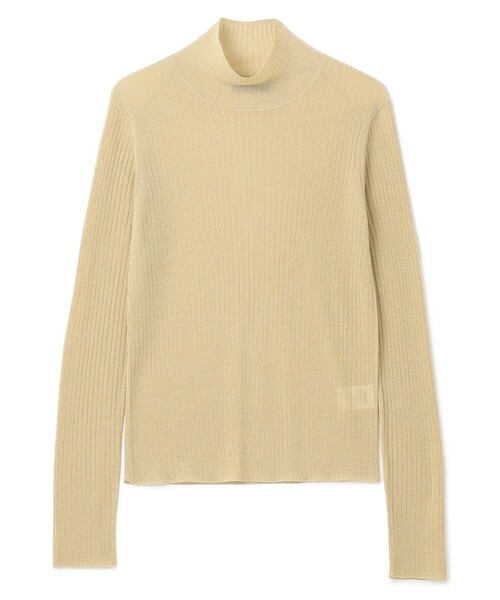 uncrave(アンクレイヴ) 長袖セーター サイズ2 M レディース美品  - 黒×ブラウン タートルネック/ラメ uncrave（アンクレイヴ） ニット セーター ラメ シアー ハイネック