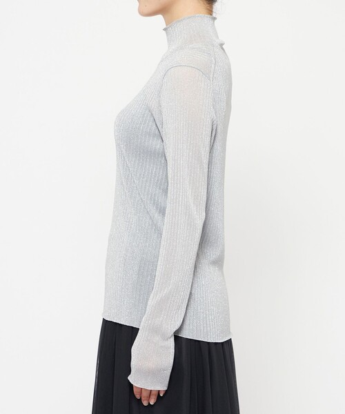 uncrave（アンクレイヴ） ニット セーター ラメ シアー ハイネック