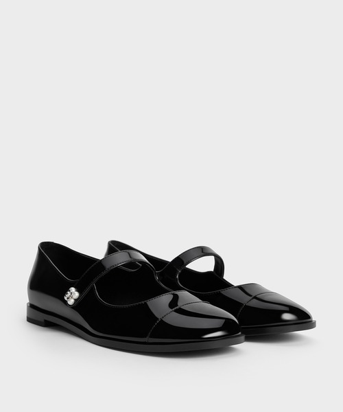 CHARLES & KEITH｜パテント フラワーパールエンベリシュッド