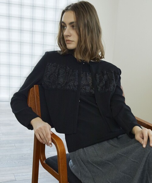 EPOCA ニット セーター グロッシーレースコンビ ニット