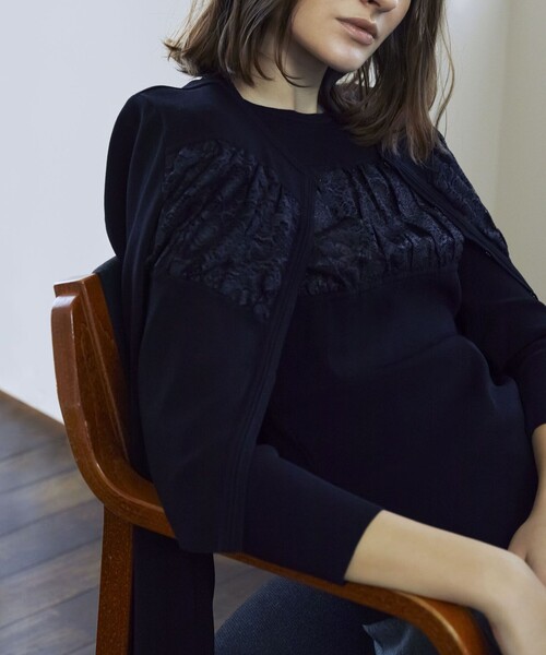 EPOCA（エポカ） ニット セーター グロッシーレースコンビ ニット