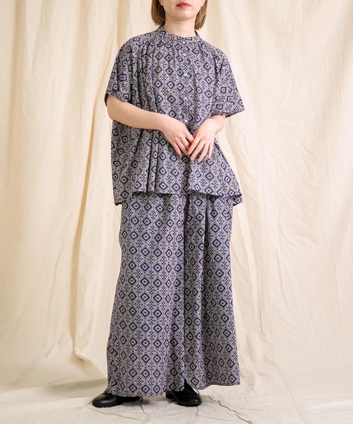 ブラウス シャツ 「Brocante / ブロカント」 インドプリント(パターン) フロンセシャツ レディース 000000005042-06-l.jpg?t=