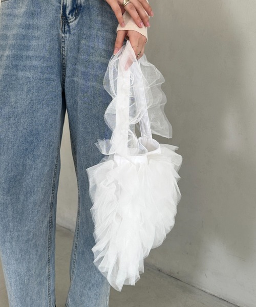 トートバッグ スクエアチュールトートバッグ レディース : ZOZOTOWN