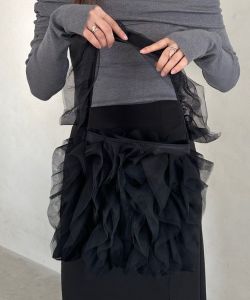 トートバッグ スクエアチュールトートバッグ レディース : ZOZOTOWN