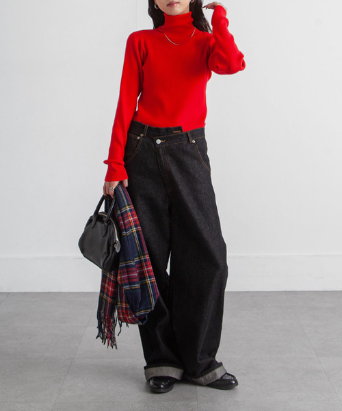 ニット セーター カラフルハイネックニット レディース : ZOZOTOWN