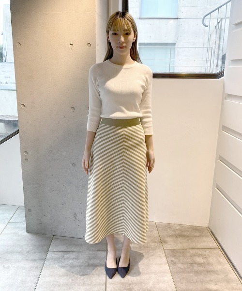 スカート 変形ストライプニットスカート : ZOZOTOWN Yahoo!店 - 通販