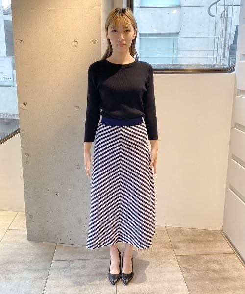スカート 変形ストライプニットスカート : ZOZOTOWN Yahoo!店 - 通販
