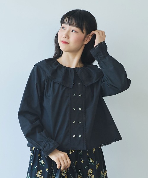 ブラウス シャツ ●60sローン lace ブラウス レディース bulle de savon ブラウス シャツ ○60sローン lace レディース