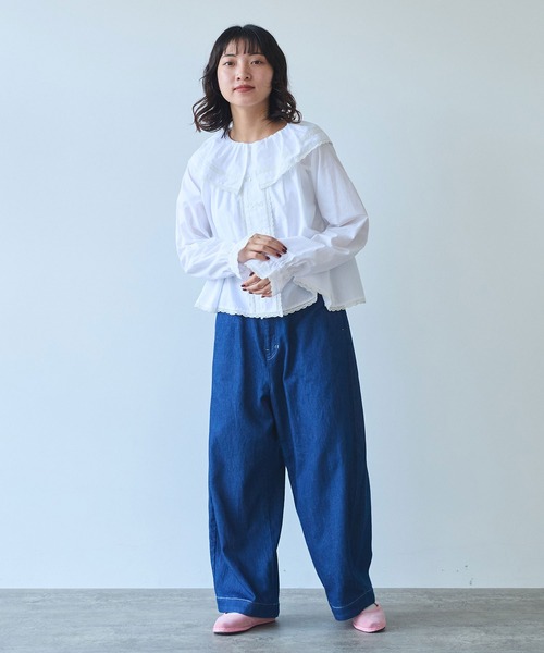 ブラウス シャツ ●60sローン lace ブラウス レディース bulle de savon ブラウス シャツ ○60sローン lace レディース