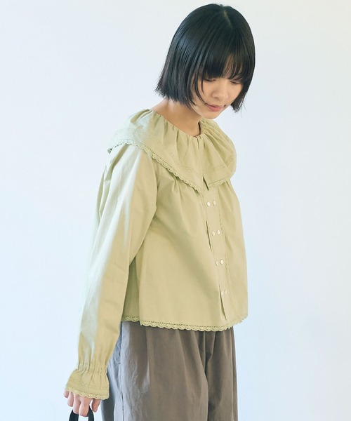 bulle de savon ブラウス シャツ ○60sローン lace レディース