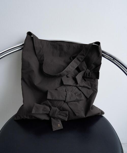 新品 LANVIN en Bleu ランバンオンブルー メニーリボントートバッグ ランバンオンブルー LANVIN en Bleu メニーリボントートバッグ