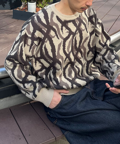 CIAOPANIC（チャオパニック） ニット セーター ハイゲージカモフラ