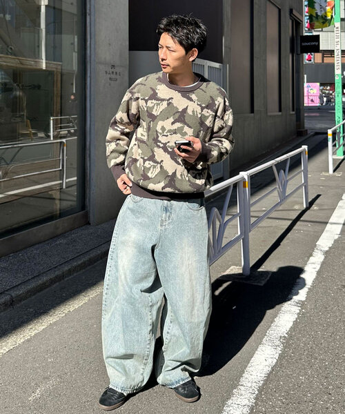 CIAOPANIC（チャオパニック） ニット セーター ハイゲージカモフラ