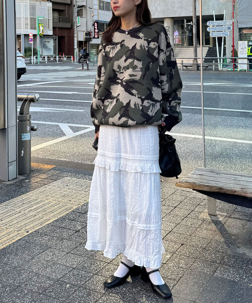 CIAOPANIC（チャオパニック） ニット セーター ハイゲージカモフラ