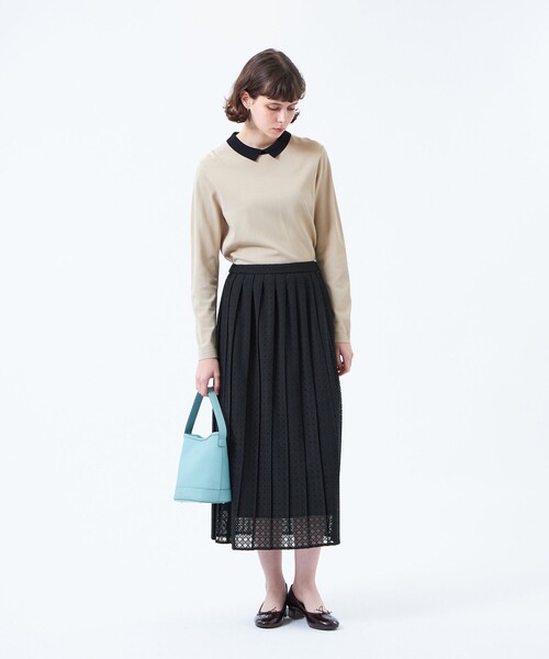 MACKINTOSH PHILOSOPHY KNIT LS POLO ニットポロ GREY LABEL ハイベージケーブルニットポロ(トップス